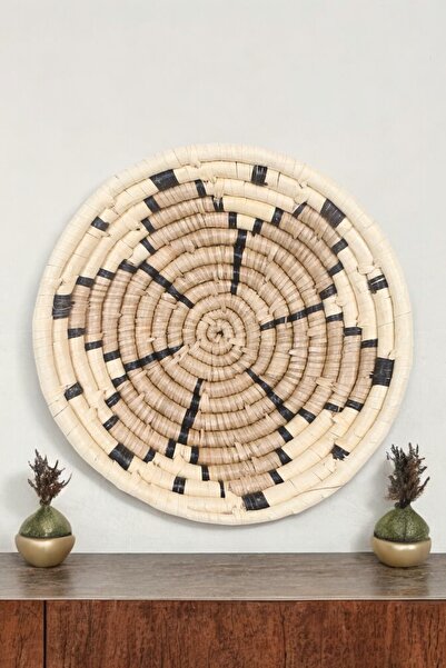 oceanpoint El Yapımı Doğal Deniz Sazı Duvar Dekorasyon Tabağı 30 cm