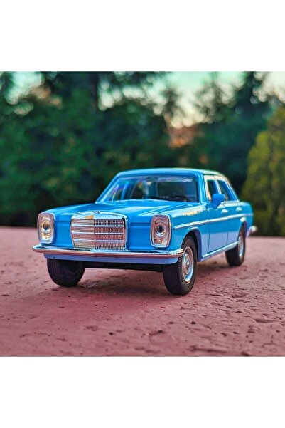 Shem سيارة مرسيدس بنز W114 كولكشن معدنية مقاس 12 سم سيارة قديمة باللون الأزرق...