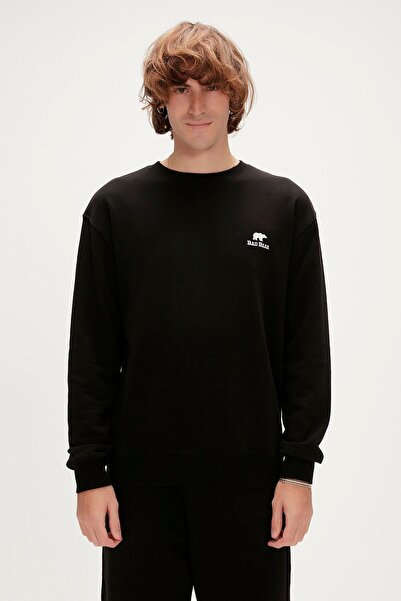 Bad Bear Erkek Lacivert Tag Crewneck Sweatshirt 23.02.12.020-c01
