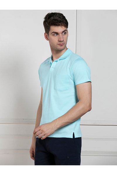 Dennis Lingo By Styli Regular Fit Solid Polo with Patch Pocket