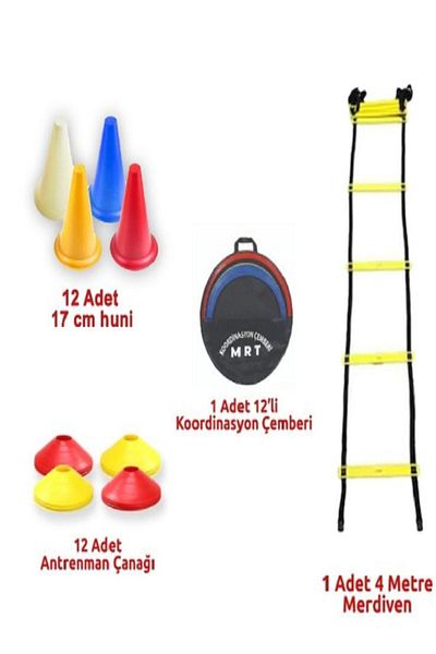 Mrt Football Basketball Training Set 4m Ladder Funnel Dish Coordination Circle Training