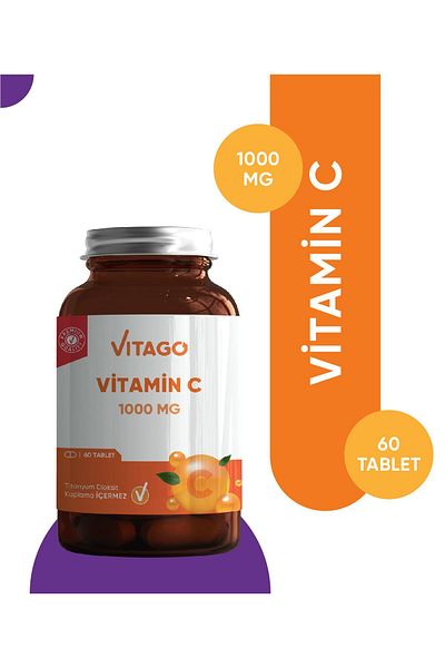 Vitago فيتامين سي 1000 مجم - مجموعة أقراص مكملة مكونة من 60 قطعة