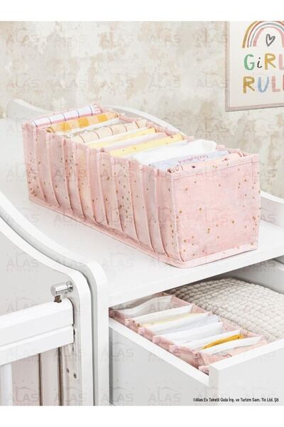 Baby Akordiyon Organizer Çekmece Düzenleyici Small, Pembe