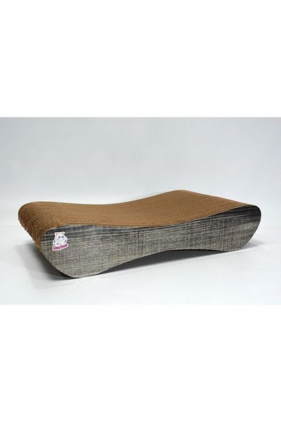 Lazy Paws Cat Scratching Sofa – Cardboard Cat Scratching – Horizontal Scratching - Small (43X24X8,5 cm) - Anthracite