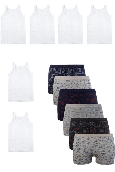 QULAT Boy's Cotton Athlete-Boxer Set - Pack of 6