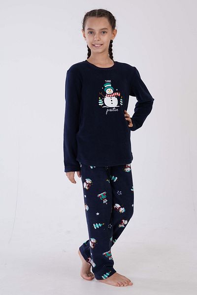 VİENETTA Long Sleeve Pajama Set for Girls - 7-8/15-16