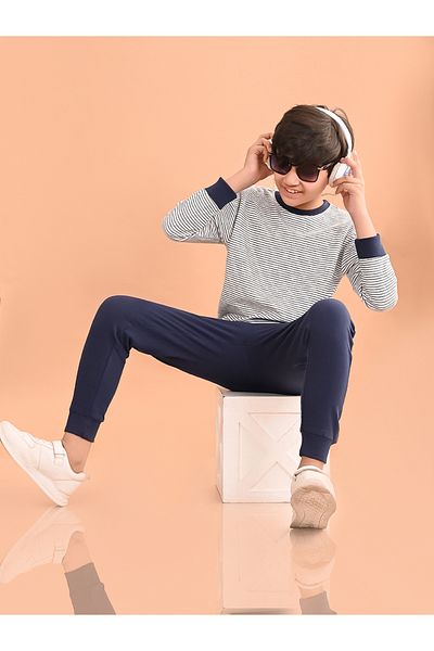 LilPicks By Styli Striped Sweatshirt & Joggers Set
