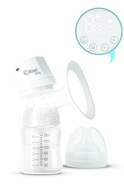 Kiwi Baby Led Ekranlı Sessiz Çalışma Geri Akış Önleyici Tasarımlı Şarjlı Göğü...