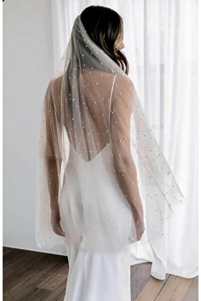 VENÜS MODA by Pınar مشط لؤلؤي أوف وايت 1 متر حجاب لؤلؤي