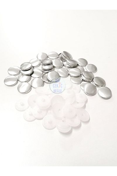 Klinkshop Fabric Covered Capsule Button 32 Size (19MM) - 100 Pieces