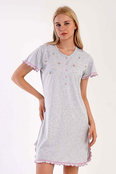VİENETTA Women's Short Sleeve Nightgown - 305101   Model