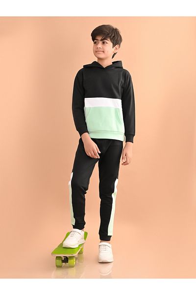 LilPicks By Styli Color Block Hoodie & Joggers Set