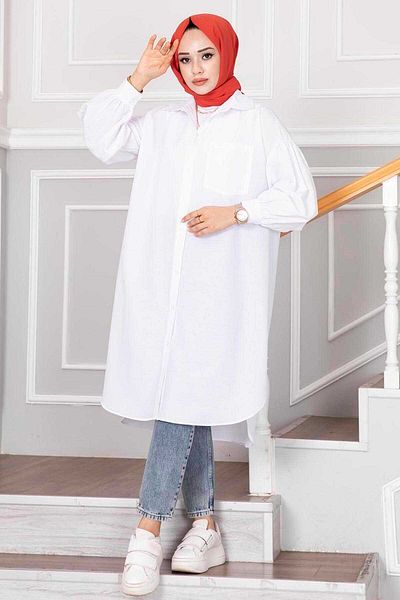 EBRUTESETTÜR Hijab Shirt Tunic - Oval Cut