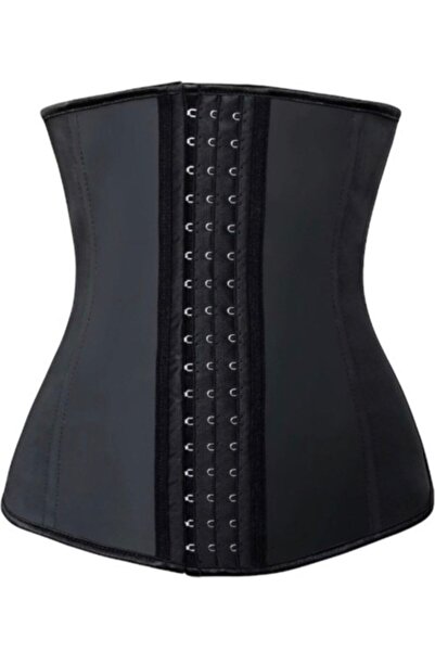 Sweet Sauna Corset original din latex premium, fără bretele, cu 7 inele de oț...