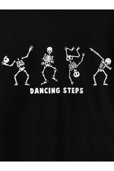 VASK Unisex Comfortable Cotton Dancing Steps Printed Children's T-shirt