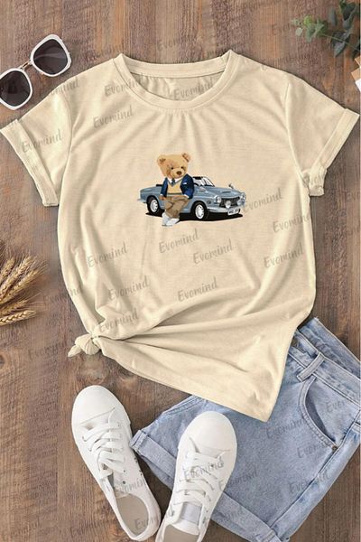 Evomind 1 tricou este un cadou pentru achiziții de 5 și mai sus în coș - Tricou pentru copii unisex cu ursuleț de pluș imprimat