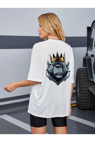 VASK Unisex KING εμπριμέ μπλουζάκι Oversize
