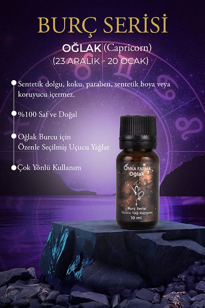 OnkaFarma Onka Farma 10 ml Oil Mix - Capricorn Essential, Zodiac Sign Series Aromatherapy
