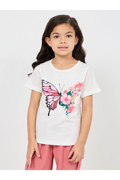Styli Butterfly Print T-Shirt & Cargo Pants Set
