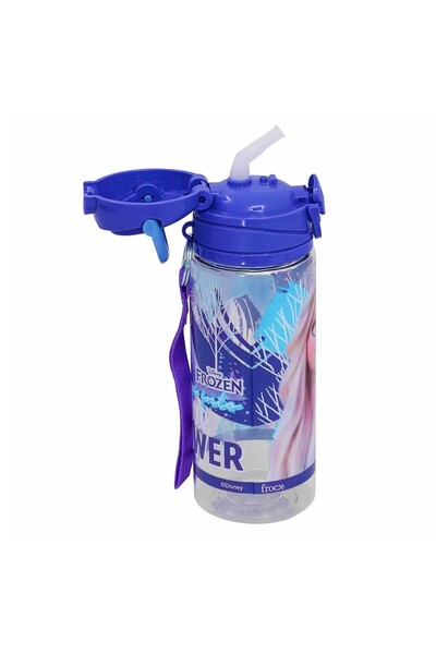 Frozen Lisanslı Pipetli Plastik Matara 500 ml Mor (OTTO-42508)