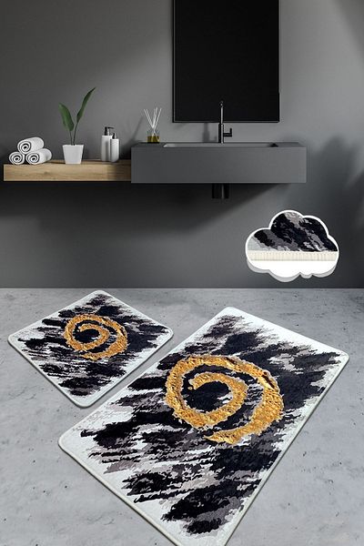 Chilai Home 2 τεμάχια Dagger Bath Mat - Σετ καθίσματος τουαλέτας με αντιολισθητική βάση - Djtbanyo