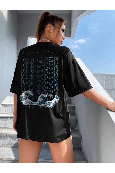 VASK Μπλουζάκι Unisex WAVE τυπωμένο oversize