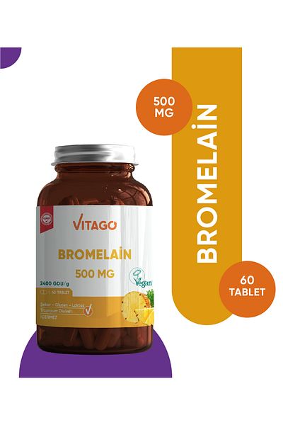 Vitago 500 ملغ بريميوم بروميلين - 60 قرص