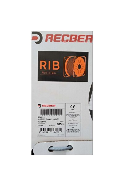 REÇBER Reçber 506091 Sl400 U23 Cat6 U23 4x2x23awg U/utp 305mt %100 Bakır Netw...