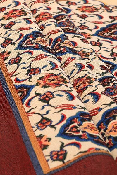 Bursa İpek Tulip Patterned Burgundy Tapestry Prayer Rug