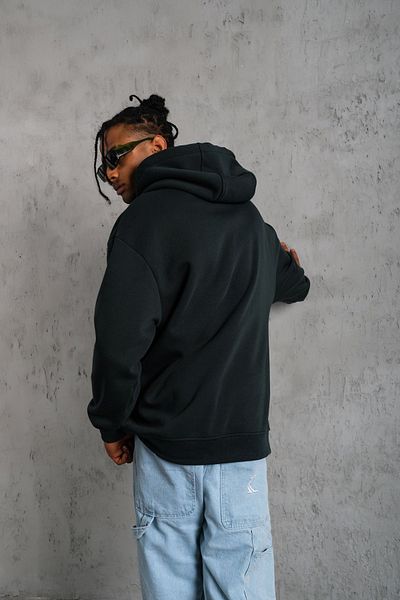 VASK - UNISEX 3 THREAD PLAIN HOODED OVERSIZE HOODIE SWEATSHIRT