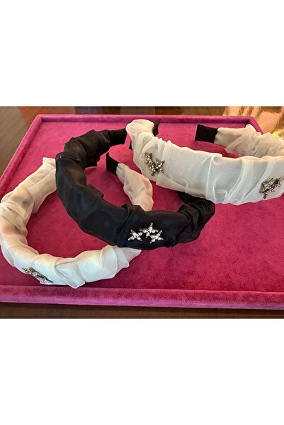 Milena Designer Store ميلينا اسطنبول - تاج أوف وايت بتفاصيل نجمة وتول