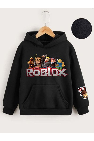VASK UNISEX CHILDREN'S HOODED COTTON PRINTED SWEATSHIRT