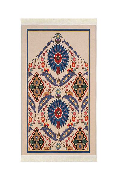 Bursa İpek Yellow Tile Patterned Tapestry - Prayer Rug