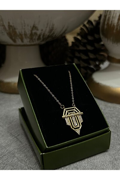 Luminia Charm قلادة سيريناي ذهبية اللون من الفولاذ المقاوم للصدأ
