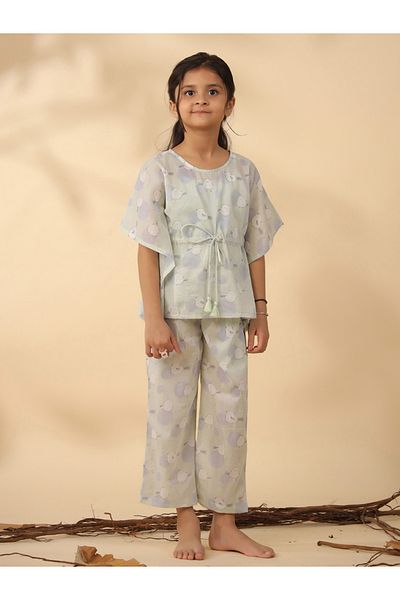 Sanskrutihomes By Styli Bird Print Drawstring Top & Pyjama Set