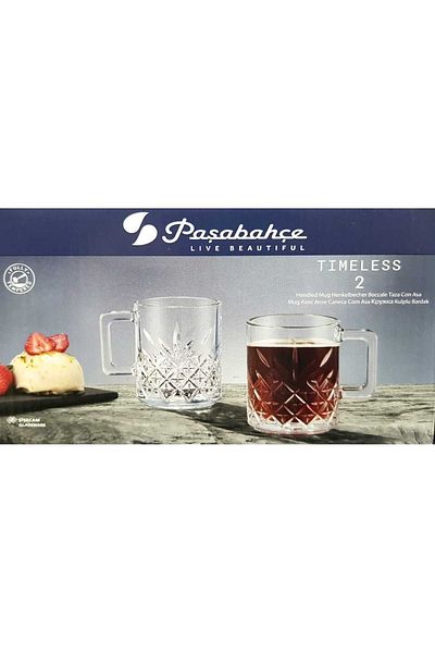 Paşabahçe PAŞABAHÇE 55462 TIMELESS HANDLE GLASS 250 CC 2-Piece
