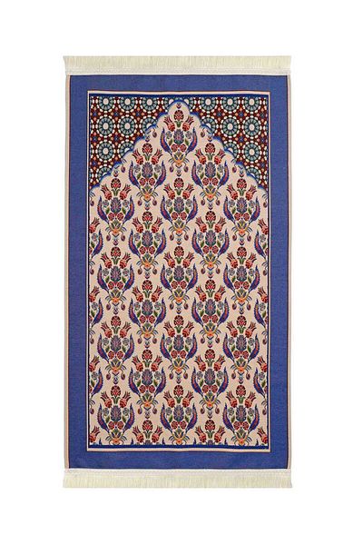 Bursa İpek Tulip Patterned Flower Pot Mosaic Tapestry - Prayer Rug