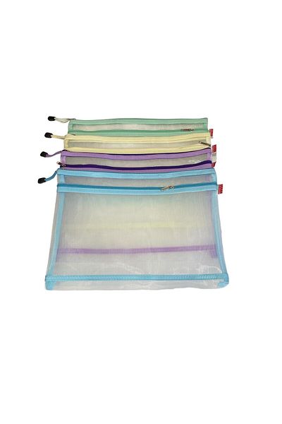 Südor 2-Compartment Zippered File - Mesh A4 Set of 4