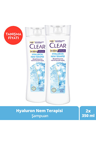 Clear Women Kepeğe Karşı Etkili Saç Bakım Şampuanı Hyaluron Nem Terapisi 350 ...