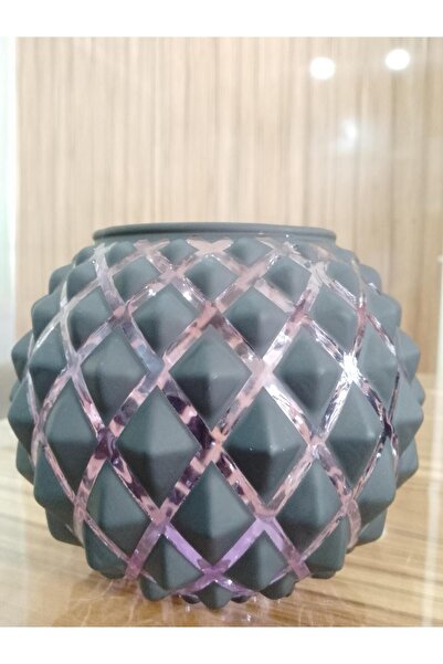 Candle Vase Vasă din sticlă cu model de fagure de dimensiuni mici