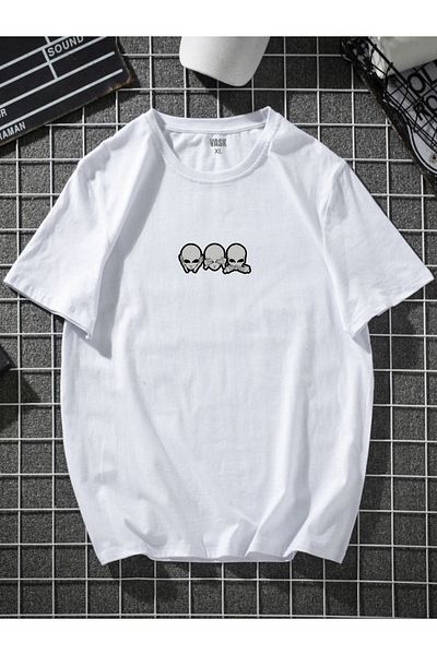 MODADEER Unisex 3 Aliens Oversize Tshirt