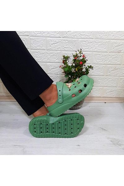 Sonimix 12901 Mint Green - Thick Sole Slippers with Stone Detail