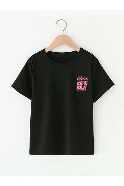 VASK Children's Oversize Unisex Multiple Back Cotton Crew Neck T-Shirt