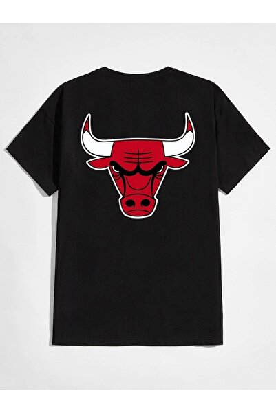 VASK Унісекс ЧЕРВОНИЙ БОГАТИЙ Принт Oversize Tshırt