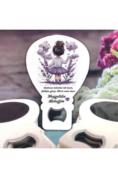 Ege ajans 10 Girl Figured Balloon Opener Magnets - with Card and Gelatin