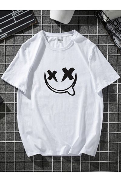 MODADEER Unisex μπλουζάκι με χιαστί πρόσωπο