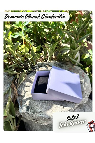 Fatih Kutu 8x8x3 - Lila Süngerli Takı Kutusu [demonte 25 Adet]