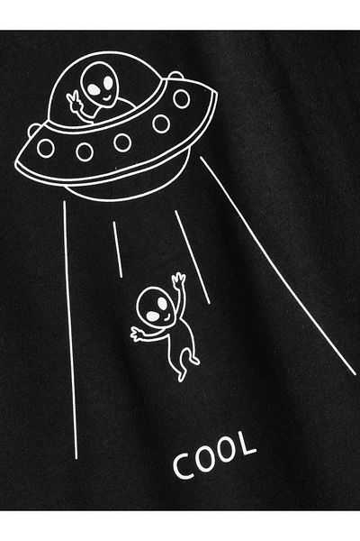 VASK Unisex Comfortable Cotton ALIEN Printed Children's T-shirt