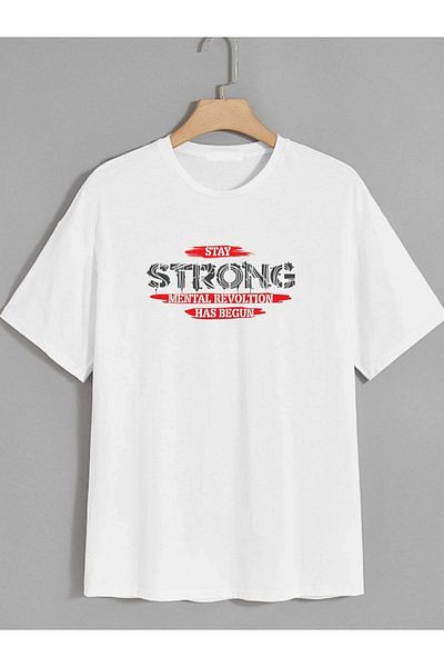 VASK Unisex STRONG εμπριμέ μπλουζάκι μεγάλου μεγέθους