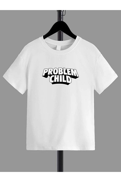 VASK Comfortable Fit Cotton PROBLEM CHILD Printed Children's T-shirt